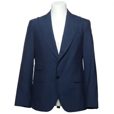 Blazer (Blauw) van Jens Dahlström Cupro, Viscose, Wol