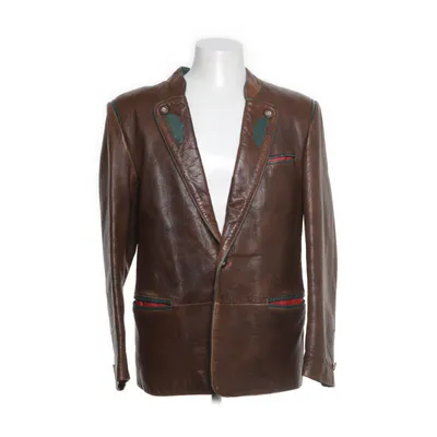 Leren blazer (Bruin, Groen) van LG