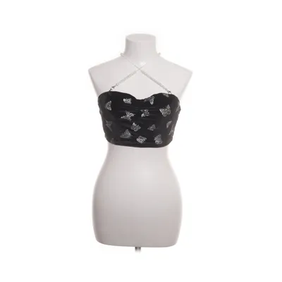 Crop top (Zwart) van Zaful Polyester, Polyurethaan