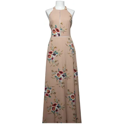 Långklänning (Beige, Flerfärgad) från Bubbleroom Polyester