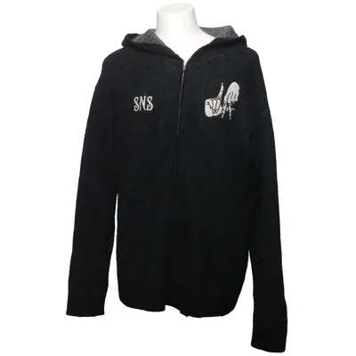 Sweat à capuche (Noir, Blanc) de SNS Mohair, Polyamide, Laine