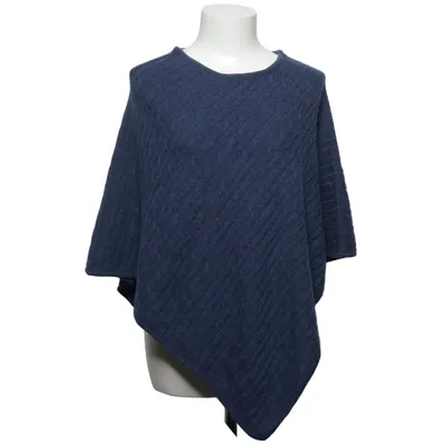 Poncho (Blå) fra Davida Cashmere Kashmir