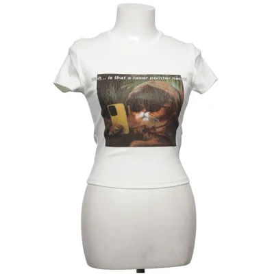 T-shirt (Wit) van Bershka Katoen