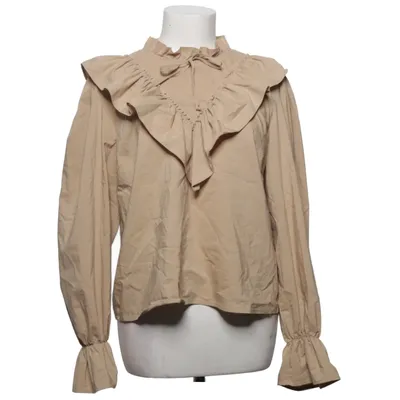 Blouse (Beige) de Gina Tricot Coton, Élasthane, Polyester