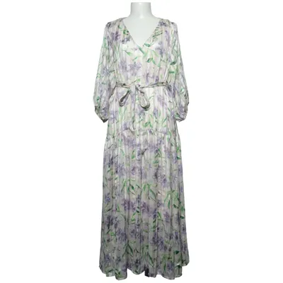 Maxikleid (Weiß, Lila, Grün) von VRS Elasthan, Polyester, Viskose