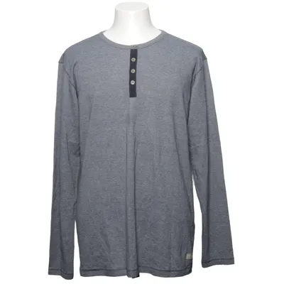 T-shirt manches longues (Bleu) de Jack & Jones Vintage Coton, Polyester