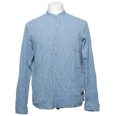 Chemise (Bleu) de Tom Tailor Denim Coton, Lin