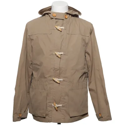 Dufflecoat (Beige) fra Velour Bomuld, Polyamid