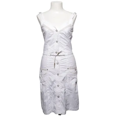 Robe salopette (Blanc) de Luhta Coton, Élasthane