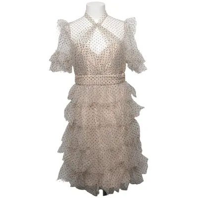 Dress (Beige, Black) from By Malina Elastane, Polyamide, Polyester