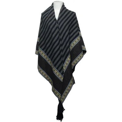 Poncho (Black, Blue, Beige) from Bitte Kai Rand Merino wool