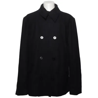 Pea coat (Black) from James Harvest Polyester, Viscose, Wool