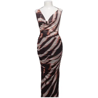Maxikjole (Brun, Hvid) fra RR Elastan, Polyester