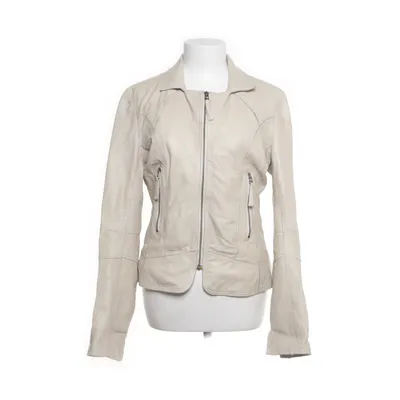 Leather jacket (Beige) from Aviatrix Leather, Polyester