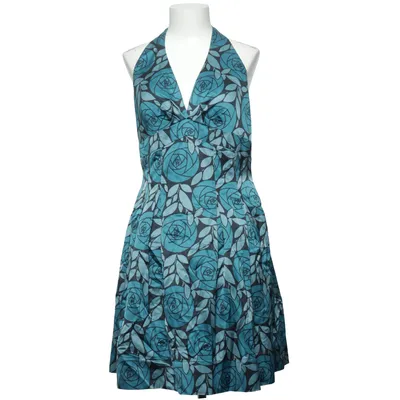 Halterneck dress (Blue) from Spotlight by Warehouse Acetate, Cotton, Polyamide, Viscose
