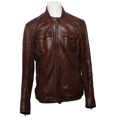 Veste en cuir (Marron) de Bomboogie Cuir, Polyester