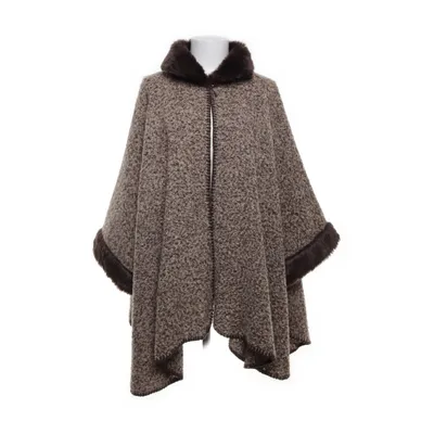 Poncho (Brun) från Lejon Polyester, Pälsimitation, Akryl