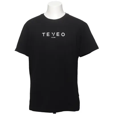 T-shirt (Svart) från Teveo Bomull, Elastan