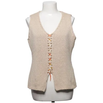 Vest (Beige) from Sem Per Lei Acrylic, Cotton