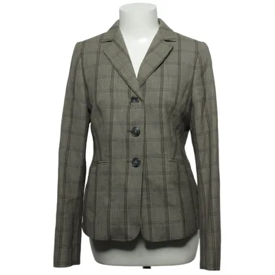 Blazer (Brown) from Fadenmeister Polyester, Viscose