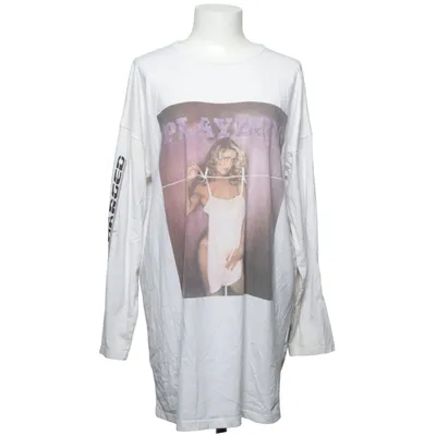 Tunique (Blanc) de Playboy x Missguided Coton, Élasthane, Polyester