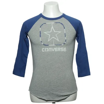 Baseball T-shirt (Gray, Blue) from Converse Cotton