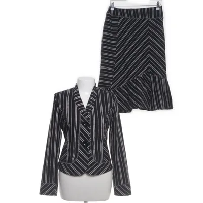 Skirt suit (Black, White) from Jacqueline Riu Elastane, Polyamide, Polyester, Viscose
