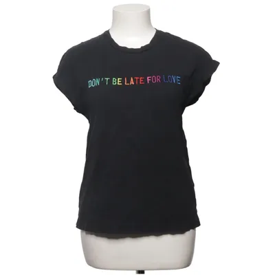 T-shirt (Svart, Flerfärgad) från Sandro Bomull, Polyester