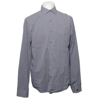 Chemise (Bleu, Blanc) de Cast Iron Coton, Élasthane, Polyamide