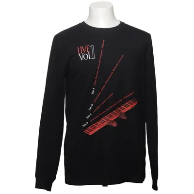 Lange mouwen shirt (Zwart, Rood) van Earth Positive Organisch katoen