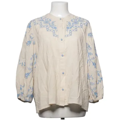 Blouse (Beige, Blauw) van Black Colour Katoen