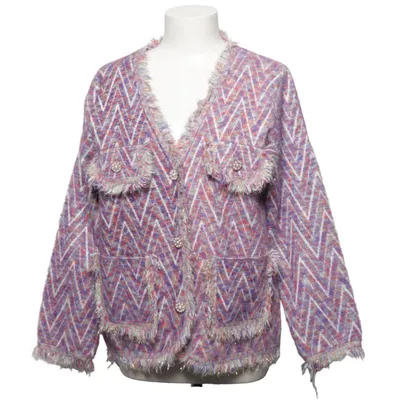 Cardigan (Purple, Multicolored) from Frime Cotton, Polyester