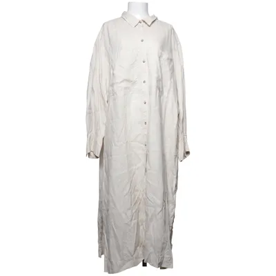 Skjortekjole (Hvid, Beige) fra H&M Trend Linned
