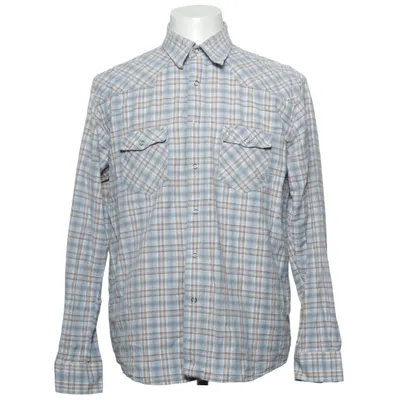 Flannel shirt (Blue, White, Orange) from Cool Blue Company Cotton