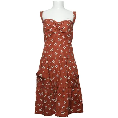 Dress (Brown, White) from Ecouture Cotton