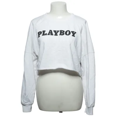 Sweatshirt (Blanc, Noir) de Playboy x Missguided Coton, Polyester
