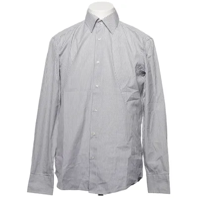 Shirt (White, Gray) from Hugo Boss Cotton