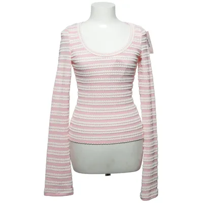 Långärmad t-shirt (Rosa, Vit) från Nelly Bomull, Elastan, Polyester