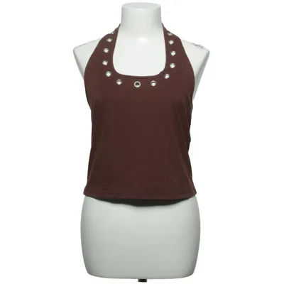 Halter neck top (Brown) Cotton, Elastane, Polyester