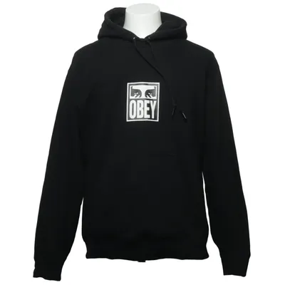 Hoodie (Black) from Obey Cotton, Polyester