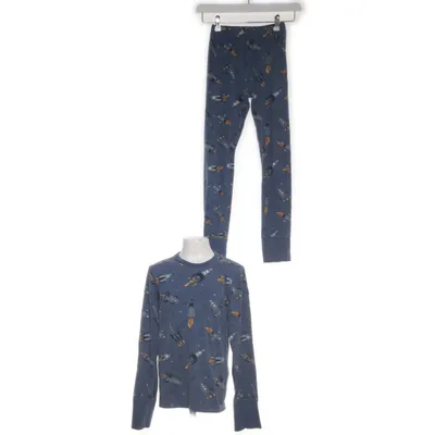 Pyjamas (Blå, Flerfärgad) från Polarn O. Pyret Ekologisk bomull, Elastan