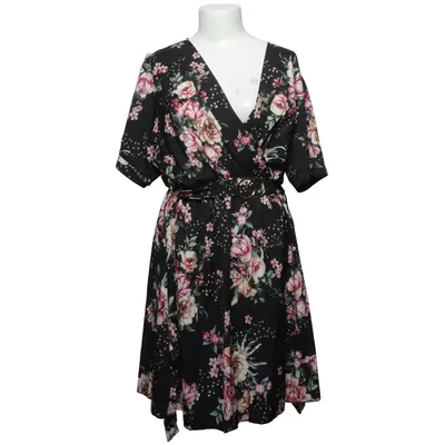 Jurk (Zwart, Roze, Groen) van New Collection Elastaan, Polyester