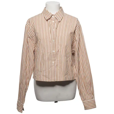 Shirt (Beige, White) from Aspesi Cotton, Leather