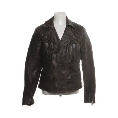 Biker jacket (Brown) from Tigha Cotton, Polyester, Leather