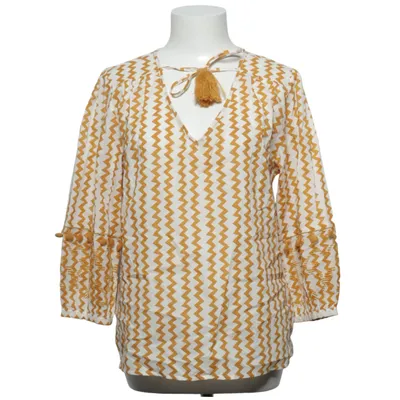 Bluse (Gul, Hvid) fra Maison 123 Bomuld, Polyamid, Polyester