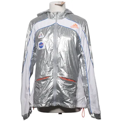 Träningsjacka (Silverfärgad, Vit, Flerfärgad) från Adidas Running Elastan, Polyamid, Polyester