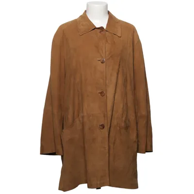 Leren jas (Bruin) van Max Harder Acetaat, Leer, Viscose
