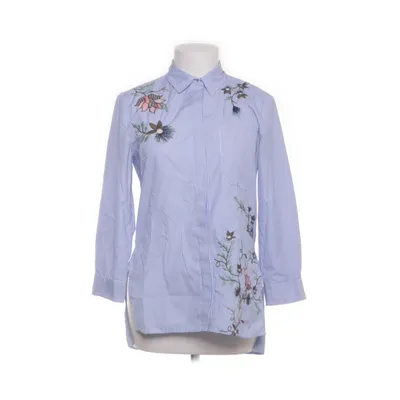 Skjorte (Blå, Hvid) fra Zara Woman Polyester