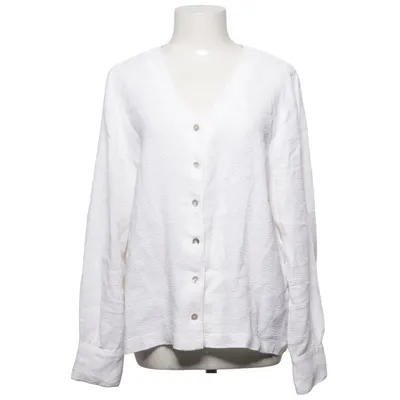 Blouse (Blanc) de K & US Acétate, Lin, Viscose