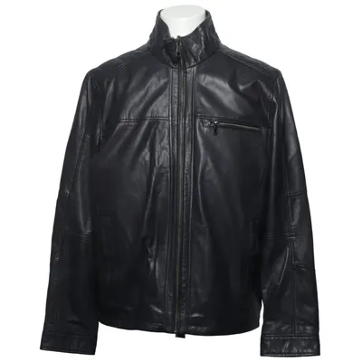 Veste en cuir (Noir) de Walbusch Coton, Cuir, Polyester
